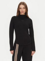 Adidas Bluzka Structured Interlock JJ0937 Czarny Slim Fit. Czarne bluzki damskie Adidas, xl, bez wzorów, z syntetyku, bez ramiączek. Za 169.99 zł.