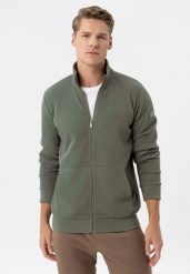 Bluza ze stójką B-GULF. Brązowe bluzy bez kaptura męskie Volcano, m, z bawełny. Za 179.99 zł.