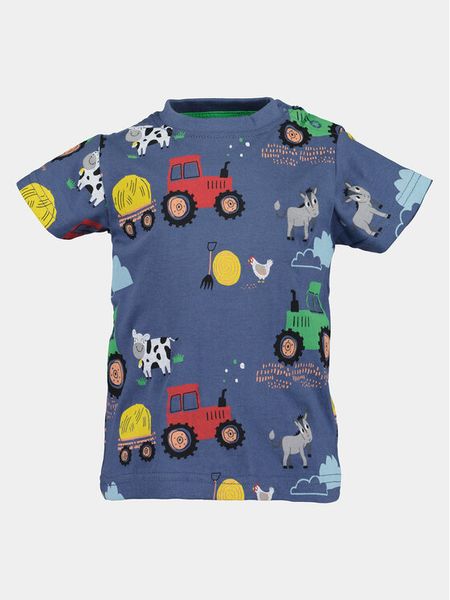 Blue Seven T-Shirt 928146 X Niebieski Regular Fit. Niebieskie t-shirty chłopięce Blue Seven, bez wzorów, z bawełny, bez ramiączek. Za 19.99 zł.