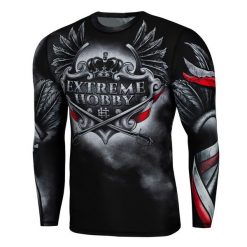 Koszulka sportowa męska Rashguard do MMA EXTREME HOBBY HUSSAR. Czarne bielizna termoaktywna męska EXTREME HOBBY, m, bez wzorów, z bawełny. Za 209.00 zł.