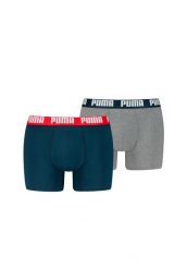 1579 Bokserki męskie 2-pack - niebieskie i szare. Czerwone bokserki męskie Puma, bez wzorów, z materiału. Za 94.99 zł.