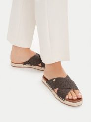 MICHAEL Michael Kors Klapki Kenzie 40R6KZFS1B Brązowy. Brązowe klapki damskie MICHAEL Michael Kors, bez wzorów, bez obcasa. Za 529.99 zł.