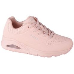 Buty sportowe Sneakersy damskie, Uno Frosty Kicks. Czerwone buty sportowe na co dzień damskie Skechers, bez wzorów, z materiału, trekkingowe. Za 279.99 zł.