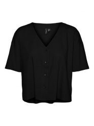 Vero Moda Koszulka w kolorze czarnym rozmiar: L. Czarne bluzki damskie Vero Moda, l, bez wzorów, bez kołnierzyka. Za 87.81 zł.