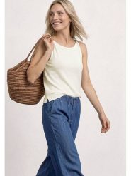 Street One Top w kolorze kremowym rozmiar: 38. Brązowe topy damskie Street One, z aplikacjami, bez kołnierzyka. Za 90.95 zł.