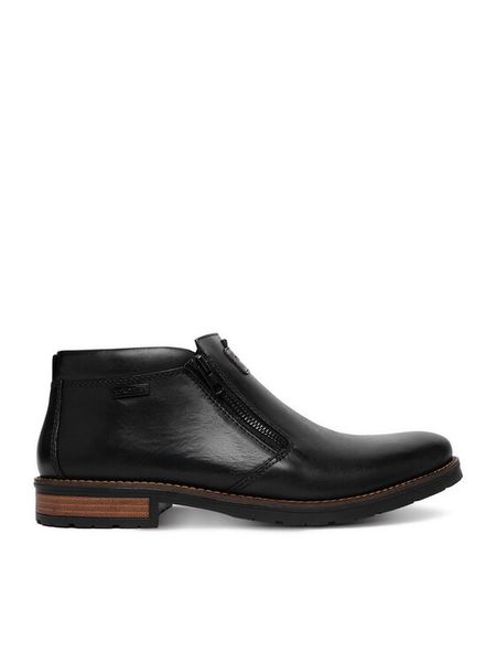 Rieker Botki CEO-14656-00 Czarny. Czarne buty zimowe męskie Rieker, ze skóry, bez zapięcia. Za 459.99 zł.