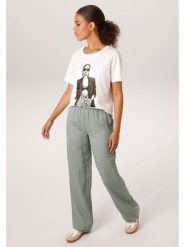 Aniston Spodnie w kolorze szarym rozmiar: 46. Szare spodnie materiałowe damskie Aniston, bez wzorów, z materiału, z podwyższonym stanem. Za 173.99 zł.