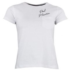 Koszulka damska Peak Mountain Ajojo. Białe t-shirty damskie Peak Mountain, l, bez wzorów, z bawełny, bez kołnierzyka. Za 83.00 zł.