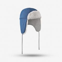 Czapka narciarska dla dorosłych Wedze uszatka. Niebieskie czapki męskie WED'ZE, na zimę, bez wzorów, z materiału, sportowe. Za 119.99 zł.