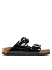 Birkenstock Klapki Arizona Birko-Flor 1005292 Czarny. Czarne klapki damskie Birkenstock, bez wzorów, ze skóry, bez obcasa. Za 329.99 zł.