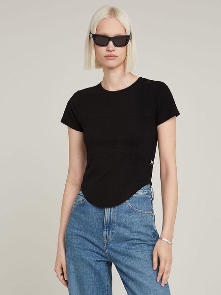 G-Star Koszulka w kolorze czarnym rozmiar: XS. Czarne bluzki damskie G-Star, xs, bez wzorów, z bawełny, bez kołnierzyka. Za 65.23 zł.