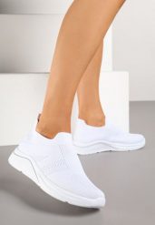 Białe Siateczkowe Buty Sportowe Sneakersy o Wsuwanym Fasonie Niltewi. Białe buty sportowe na co dzień damskie Renee, bez wzorów, z jeansu. Za 59.99 zł.