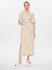 Calvin Klein Sukienka codzienna Wave Print K20K205222 Beżowy Regular Fit. Brązowe sukienki damskie CALVIN KLEIN, na co dzień, bez wzorów, z wiskozy, bez kołnierzyka, bez ramiączek, proste. Za 1,049.00 zł.