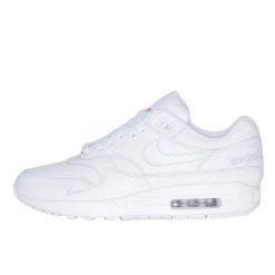 Buty do chodzenia dla dorosłych Air Max 1 '87 SP Supreme Triple White. Białe buty wizytowe męskie Nike, z materiału, bez zapięcia. Za 2,246.61 zł.