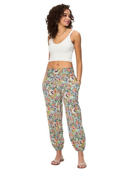 Aller Simplement Spodnie w kolorze błękitno-pomarańczowym rozmiar: 34/36. Niebieskie spodnie materiałowe damskie Aller Simplement, bez wzorów, z bawełny, klasyczne, z podwyższonym stanem. Za 65.99 zł.