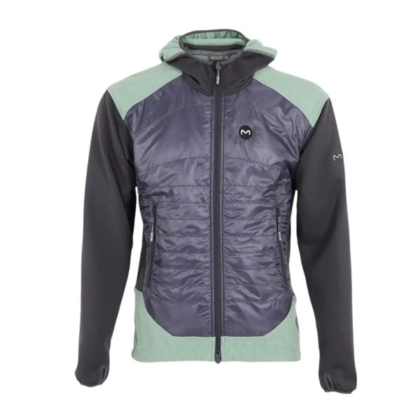 Techniczna hybrydowa kurtka męska Milo Nafo green - L. Fioletowe kurtki męskie Milo, na zimę, l, bez wzorów, sportowe, bez kaptura. W wyprzedaży za 399.00 zł.