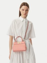Tommy Hilfiger Torebka Th Modern Mini Satchel AW0AW18726 Różowy jasny. Czerwone torebki klasyczne damskie Tommy Hilfiger, bez wzorów, ze skóry, bez dodatków. Za 569.99 zł.