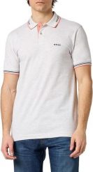 Koszulka Polo męska BOSS Paul Light/Pastel Grey slim fit szara (50506193-056). Szare koszulki polo męskie Boss, m, bez wzorów, bez ramiączek. Za 249.00 zł.