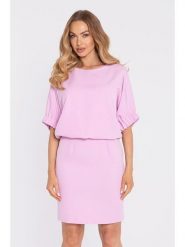 Made of emotion Sukienka w kolorze jasnoróżowym rozmiar: XXL. Różowe sukienki damskie Made Of Emotion, xxl, bez wzorów, bez kołnierzyka, bez ramiączek, mini. Za 254.99 zł.