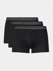 Guess Komplet 3 par bokserek U4RG33 K6YW0 Czarny. Czarne bokserki męskie Guess, z aplikacjami, z bawełny. Za 109.99 zł.
