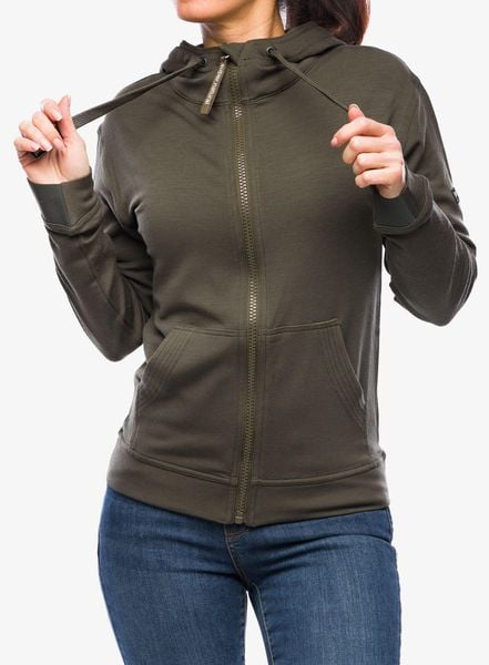 Bluza rozpinana damska Super.natural Solution Hoodie. Zielone bluzy z kapturem damskie Super.natural, l, z materiału. Za 609.39 zł.