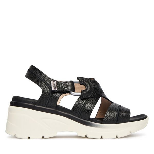 Sandały Hispanitas. Czarne sandały damskie Hispanitas, bez wzorów, bez obcasa, na płaskiej podeszwie. Za 609.99 zł.