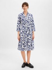 More & More Sukienka damska z bluzką Kobiety Bawełna niebieski wzorzysty, 42. Niebieskie sukienki damskie MORE & MORE, na lato, bez wzorów, z bawełny, bez kołnierzyka, bez ramiączek, koszulowe. Za 579.95 zł.
