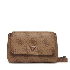Torebka Guess. Brązowe listonoszki damskie Guess, z aplikacjami, bez dodatków. Za 659.99 zł.