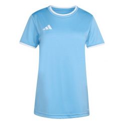 Koszulka damska adidas Entrada Jersey. Białe t-shirty damskie Adidas, bez wzorów, z jersey, bez kołnierzyka. Za 60.99 zł.
