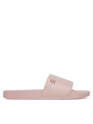 Tommy Hilfiger Klapki Th Monogram Poolside FW0FW08525 Różowy. Czerwone klapki damskie Tommy Hilfiger, bez wzorów, ze skóry, bez obcasa. Za 139.99 zł.