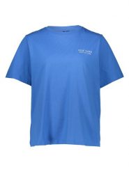 Vero Moda Koszulka w kolorze niebieskim rozmiar: L. Niebieskie bluzki damskie Vero Moda, l, bez wzorów, z bawełny, bez kołnierzyka, bez ramiączek. Za 61.17 zł.