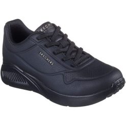 Buty do chodzenia damskie Skechers Uno Lite. Czarne buty sportowe na co dzień damskie Skechers, bez wzorów, ze skóry ekologicznej, trekkingowe, Skechers Sport. Za 318.86 zł.
