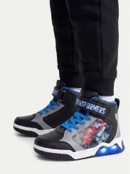 TRANSFORMERS Sneakersy CEO-CP76-AW26-338TF Czarny. Czarne trampki i tenisówki chłopięce TRANSFORMERS, bez wzorów, ze skóry, bez zapięcia. Za 139.99 zł.