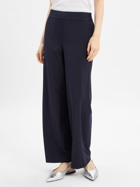 Comma spodnie z tkaniny Kobiety Sztuczne włókno niebieski, 38. Niebieskie spodnie materiałowe damskie Comma, bez wzorów, z tkaniny, eleganckie. Za 279.95 zł.