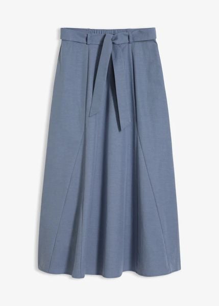 Spódnica maxi z godetami, z lyocellu. Niebieskie spódniczki damskie bonprix, bez wzorów, z lyocellu, maxi. Za 59.99 zł.