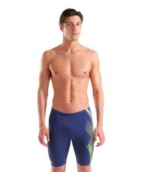 Spodenki pływackie męskie Arena Sea Water Swim Jammer. Niebieskie szorty męskie Arena, z materiału, bez kołnierzyka. Za 199.99 zł.