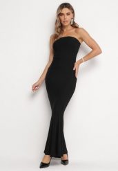 Czarna Sukienka Maxi Bez Ramiączek Zdobiona Metaliczną Nicią Bergena. Czarne sukienki damskie Born2be, na imprezę, l, z aplikacjami, eleganckie, bez kołnierzyka, bez ramiączek, maxi. W wyprzedaży za 135.99 zł.