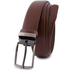 Pasek skórzany BELTIMORE r.130-145 cm E37 brązowy. Brązowe paski męskie bez wzorów. Za 65.99 zł.