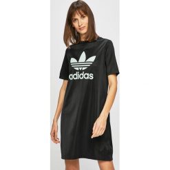 Adidas Originals - Sukienka. Czarne sukienki damskie adidas Originals, na co dzień, s, bez wzorów, z dzianiny, casualowe, bez kołnierzyka, bez ramiączek, proste. Za 169.90 zł.