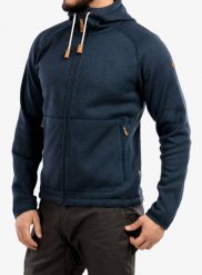 Bluza z kapturem męska Fjallraven Ovik Fleece Hoodie. Czarne bluzy z kapturem męskie Fjällräven, na jesień, m, z bawełny. Za 681.99 zł.