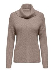 ONLY Golf w kolorze szarobrązowym rozmiar: S. Brązowe golfy damskie Only, s, bez wzorów, ze splotem, bez ramiączek. Za 100.28 zł.