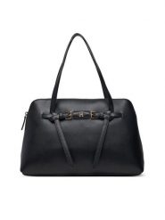 Tommy Hilfiger Torebka Th Buckle Tote AW0AW19032 Czarny. Czarne torebki klasyczne damskie Tommy Hilfiger, bez wzorów, ze skóry, bez dodatków. Za 649.99 zł.