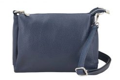 Minimalistyczna listonoszka ze skóry BARBERINI'S granatowa 951-4. Niebieskie shopper bag damskie Barberinis, bez wzorów, z lakierowanej skóry, małe, lakierowane, bez dodatków. Za 239.99 zł.