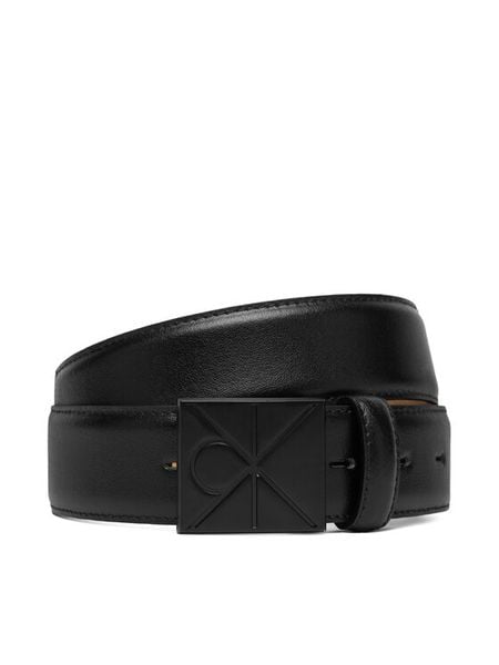 Calvin Klein Pasek Męski Emblem Plaque Smooth 35Mm LV04D7046G Czarny. Czarne paski męskie CALVIN KLEIN, bez wzorów, ze skóry. Za 289.99 zł.