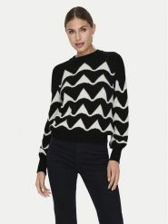 JDY Sweter Tina 15330567 Czarny Regular Fit. Czarne swetry klasyczne damskie JDY, s, z syntetyku, bez kołnierzyka. Za 89.99 zł.