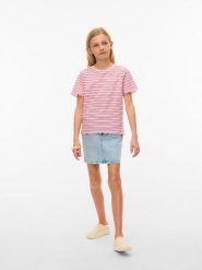 Vero Moda Girl Koszulka "Paulina" w kolorze jasnoróżowym rozmiar: 158/164. Różowe koszulki dziewczęce Vero Moda Girl, bez wzorów, z bawełny, bez ramiączek. Za 43.68 zł.