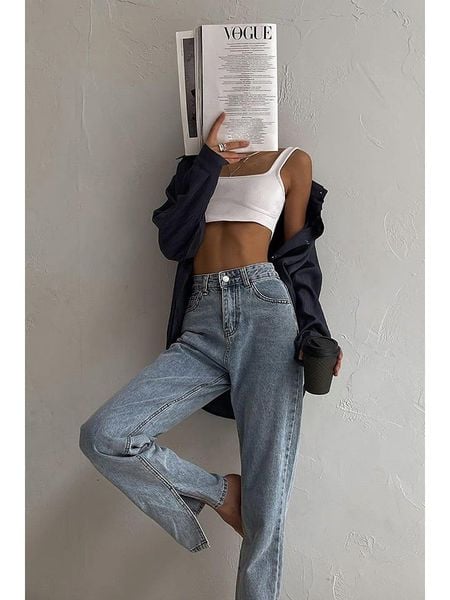 Trendyol Dżinsy - Slim fit - w kolorze błękitnym rozmiar: 40. Niebieskie jeansy damskie Trendyol, z podwyższonym stanem. Za 170.47 zł.