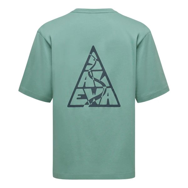 Luźny T-shirt Salewa Eagle. Niebieskie t-shirty męskie Salewa, s, bez wzorów, ze skóry, bez kołnierzyka. Za 222.00 zł.
