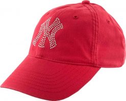 Czapka unisex 100% bawełna z wzorem diamentów. Czerwone czapki męskie New Era, bez wzorów, z bawełny. Za 171.99 zł.