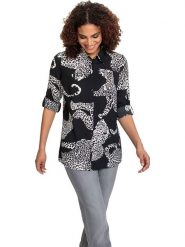 WITT WEIDEN Bluzka w kolorze czarnym rozmiar: 50. Czarne bluzki damskie WITT WEIDEN, bez wzorów, bez kołnierzyka, bez ramiączek. Za 30.99 zł.